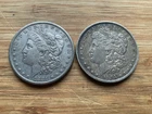 New ListingUS Morgan Silver Dollars 2 coins circulated details Pre 1904 Lot SU1