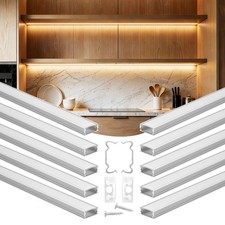 VEVOR 10-Pack 6.6 ft/2M U Shape LED Aluminum Channel Milky Cover for LED Strip