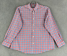 Brooks Brothers 1818 Button-Down Shirt Mens Size XL Red Blue Check Regent Fit LS