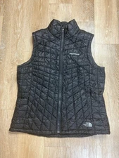 The North Face ThermoBall Vest Womens XL Black Nano Quilted Puffer Insulated Zip