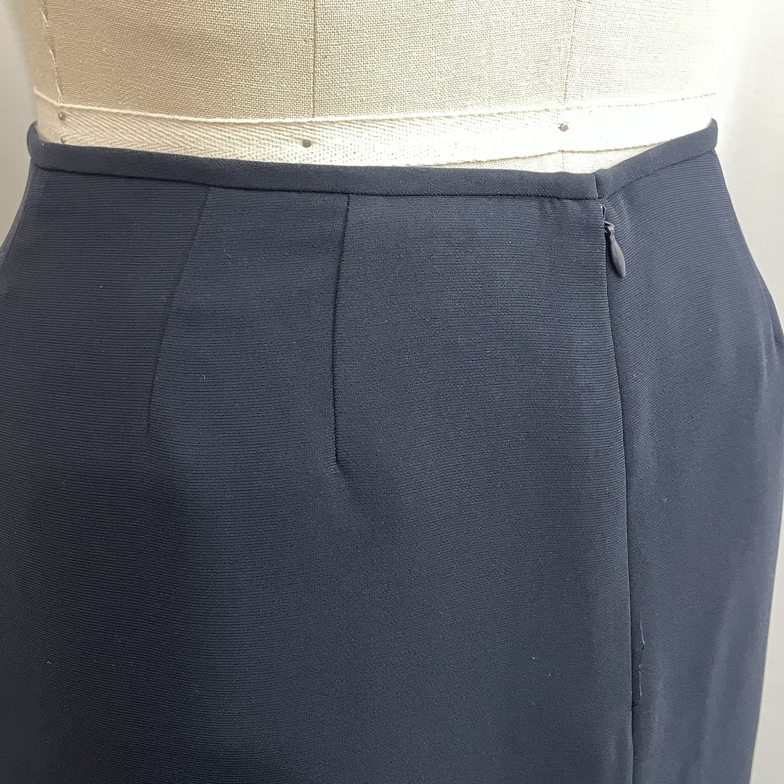 Collection For Le Suit Size 12 Skirt Suit. Midnight Navy Black See Pictures.