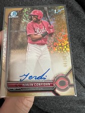 Yerlin Confidan 2022 Bowman Chrome Auto Gold Refractor #44/50 Shimmer Autograph