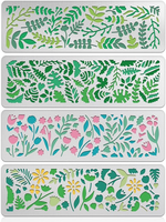 4Er Set Metallschablonen Mit Blumen Und Blattmotiven Retro Edelstahl Pflanzenvor