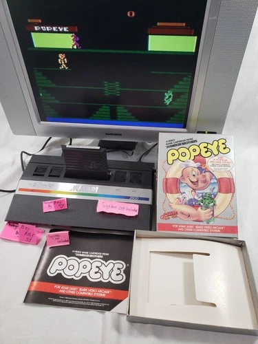 Popeye Atari 2600 COMPLETE Box Manual vcs cib pop eye parker brothers