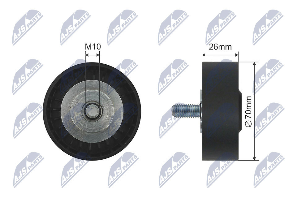 N.T.Y. RNK-BM-036.NTY Deflection/Guide Pulley, V-belt for BMW,SSANGYONG