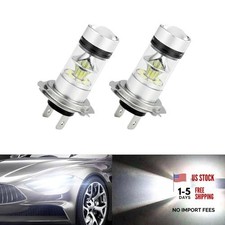 H7 LED Car Fog Light Bulbs   12V 100W Low Beam Lights with 2 PCS White H7