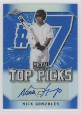 2020 Leaf Metal Draft Top Picks Blue Rainbow 8/35 Nick Gonzales Auto 0re5