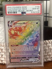 Pokémon TCG Eternatus VMAX Darkness Ablaze 192/189 Rainbow Secret Rare PSA 10 on eBay