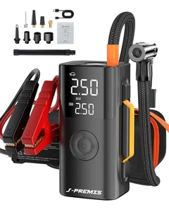J-PREMIS 4000A Jump Starter 21800mAh 150PSI Car Air Compressor Blower Black