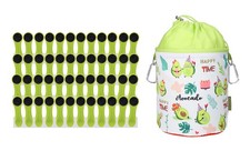 48 W&auml;scheklammern Softgrip Gr&uuml;n Anthrazit bellaCott W&auml;scheklammerbeutel Avocado