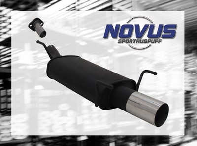 NOVUS Sportauspuff Gruppe N ESD 1x 90mm RL-Design für Opel Astra G Fließheck