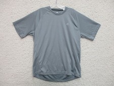 Adidas Shirt Medium Adult Gray Climalite Logo Lightweight Stretch Casual Mens M