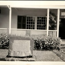 c1950s Hilo Hawaii Lyman House Memorial Museum Snapshot Photo Missionary Home HI