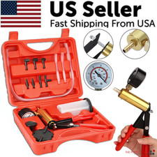 Hand Held Vacuum Pressure Pump Tester Set Brake Fluid Bleeder Bleeding Kit  Box