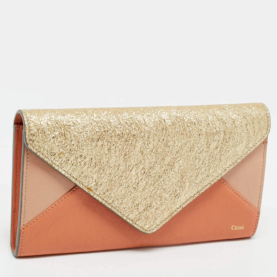 Cartera Continental Chloe Tricolor Arrugada y Cuero Sobre Solapa Foto 3 de 4