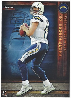 PHILIP RIVERS FATHEAD TRADEABLES NC STATE WOLFPACK CHARGERS  STICKER 2012 #62