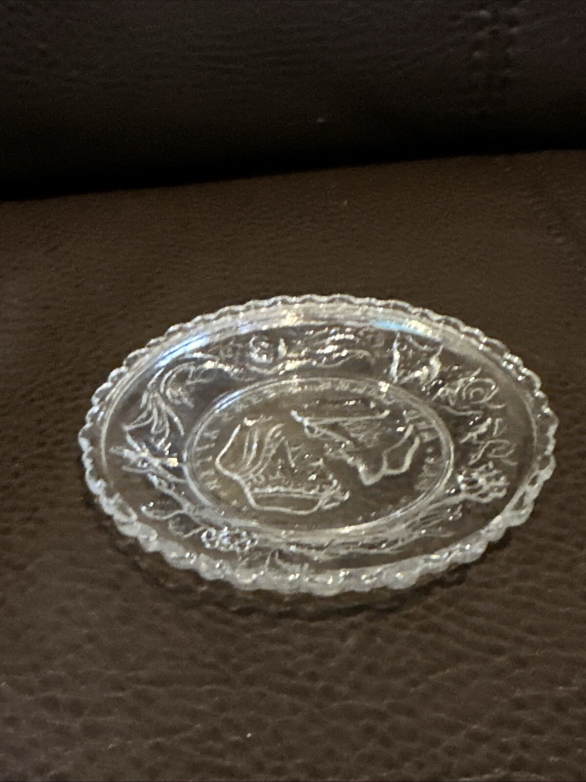 Westmoreland Wedding Day and Three Weeks After Clear Glass Cup Plate