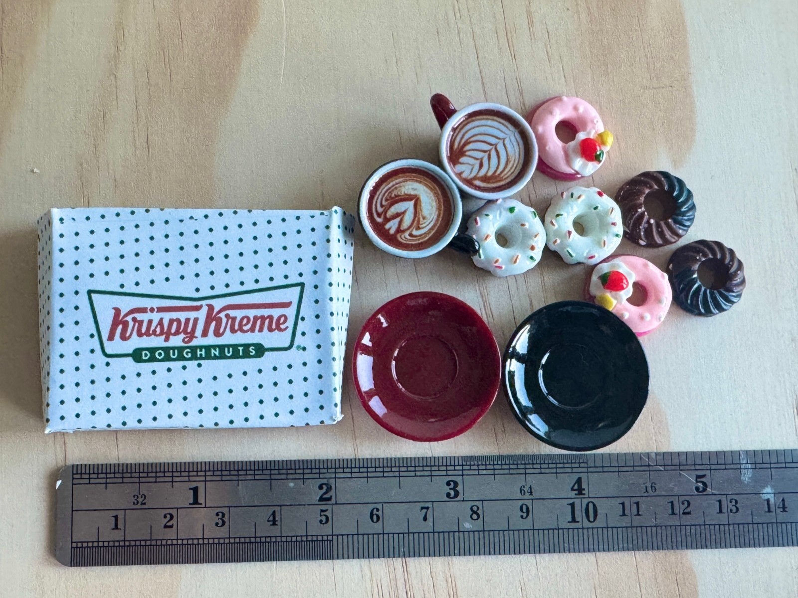 1:6 donuts set coffee Krispy Kreme Dunkin donuts Doughnuts 11 pcs set dessert