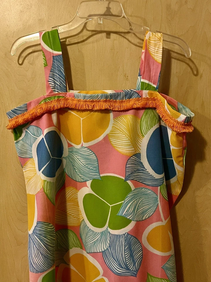 Women’s Vintage 60’s 70’s Polyester Knit Hippie Groovy Retro Mod Go Go Dress LG - Image 3 of 4