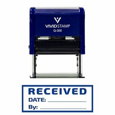 Received W/Border Self-Inking Office Rubber Stamp