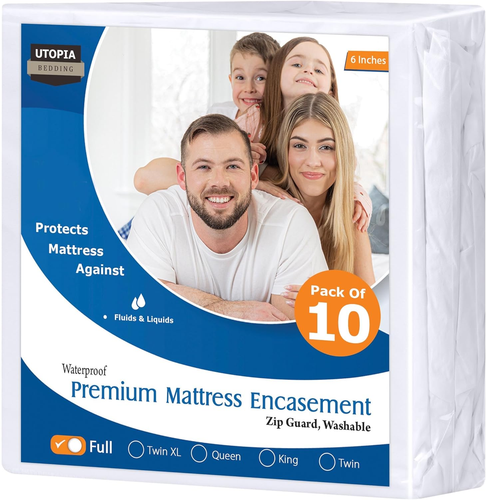 Premium Waterproof Bed Bug Mattress Cover, Full Zippered Mattress Protector, 6 I - Picture 13 of 17