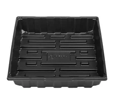 SUNPACK 10” x 10” Extra Strength Plastic Seed Starting Tray, Black, 2.5"