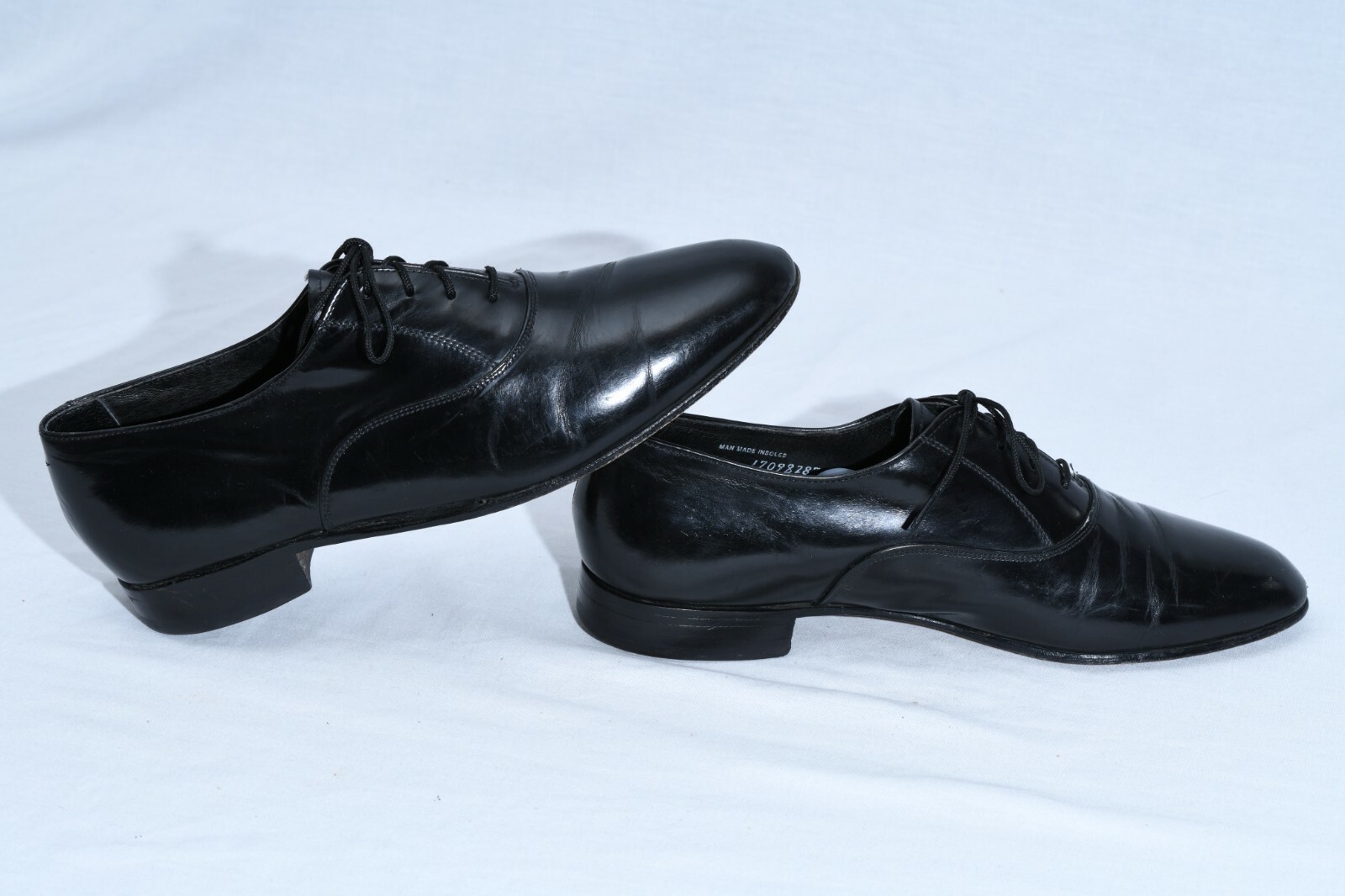 SAOLA Bostonian $70 Oxford 9N tomaia in pelle nera e suola stringata punta