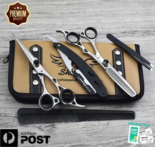 PROFESSIONAL Barber HAIR CUTTING  THINNING SCISSORS SHEARS HAIRDRESSING SET