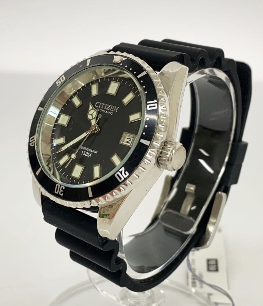 Oh Citizen Challenge Diver 4-820789y Automatic 1978 Black Oh Citizen Challenge Diver 4-820789y Automatic 1978 Black