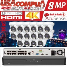 UNIVIEW 16ch 4K NVR NDAA Network Uniview 14x5MP Audio IP Camera Security Kit