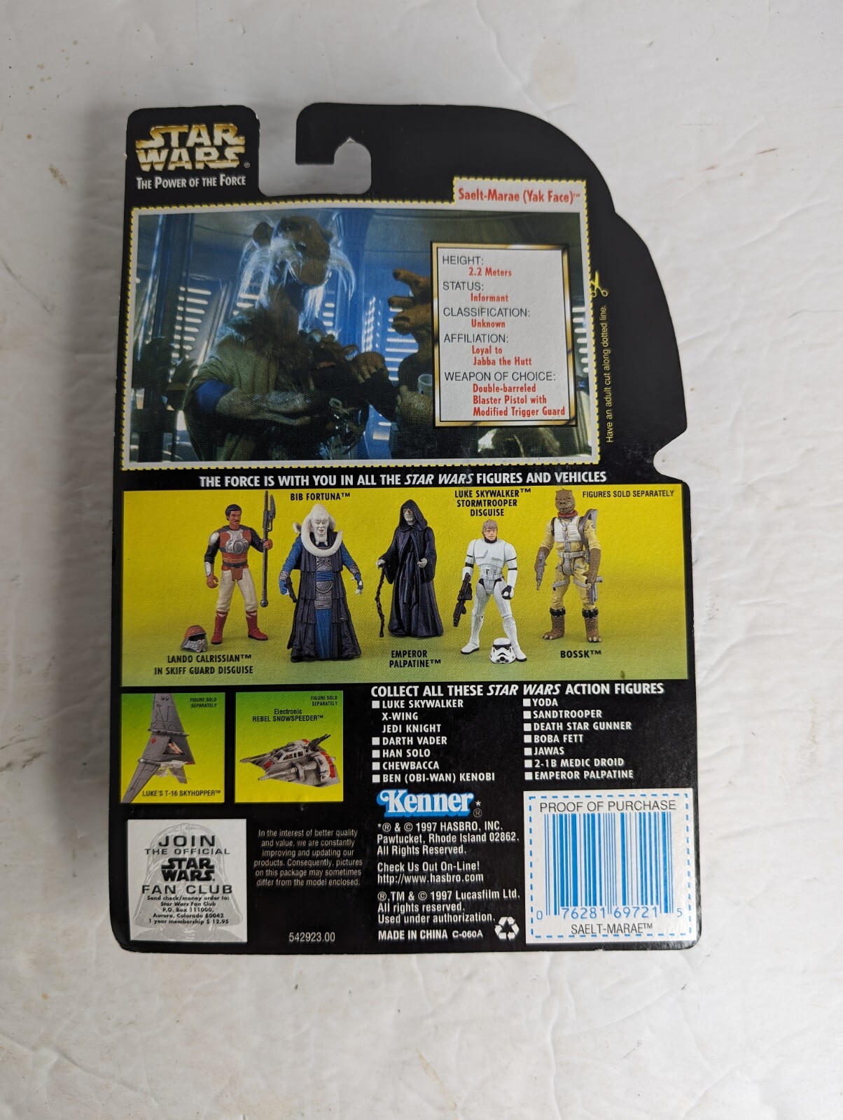 Saelt-Marae Yak Face 1997 Kenner Star Wars Power Of The Force Action Figure