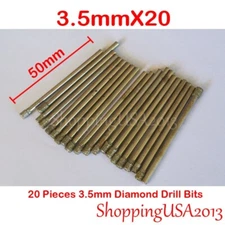 20 Pcs 3.5mm Diamond Drill Bits Hole Saw Cutter Glass Marble Granite Ceramic