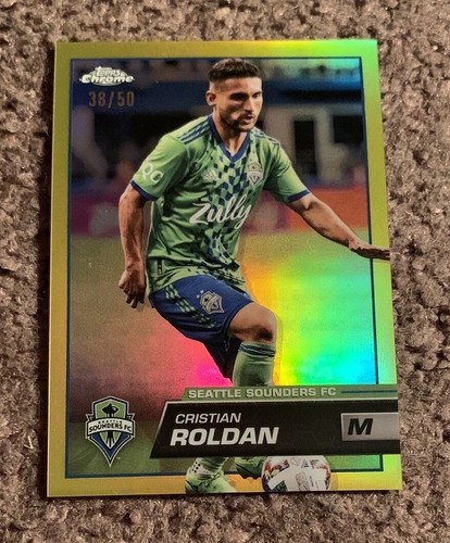 2023 Topps Chrome MLS Cristian Roldan Gold Refractor #/50 #124 RARE