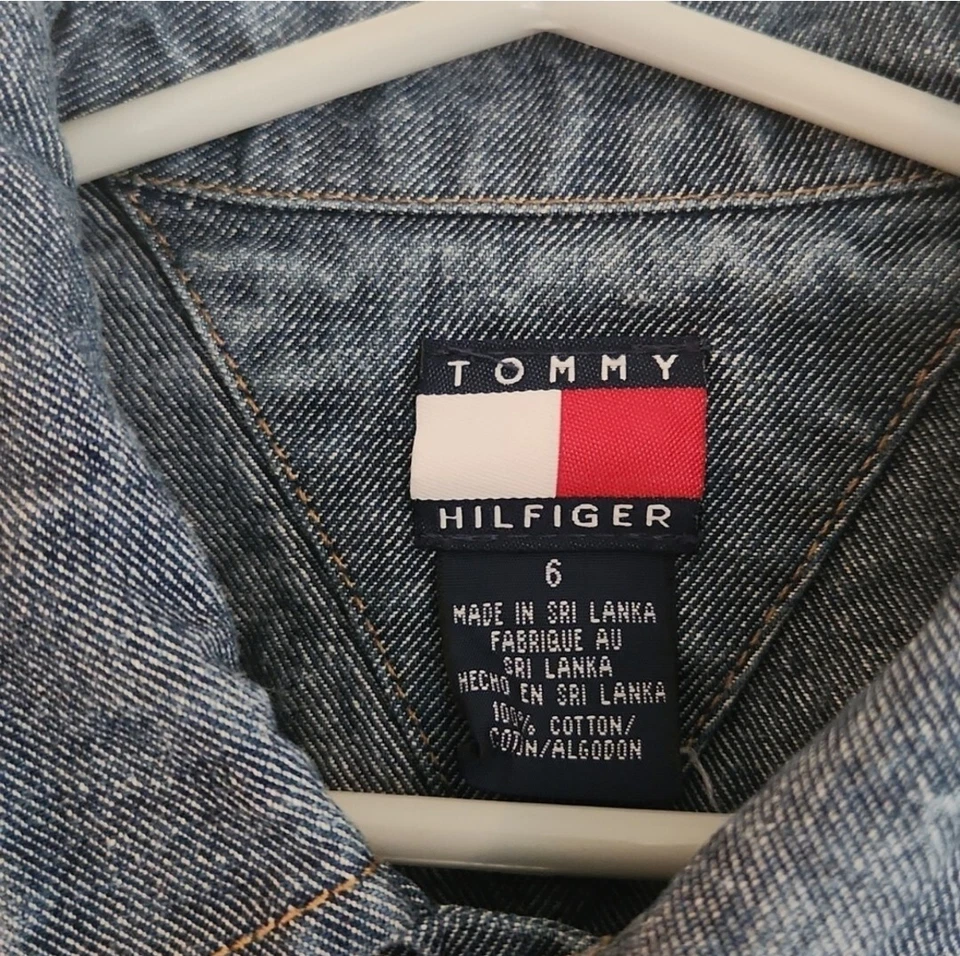 Early 2000's Tommy Hilfiger Denim Jean Jacket Coat Kids Size 6 Blue - Image 3 of 4