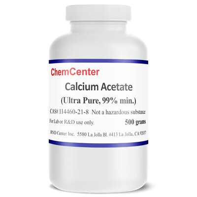Calcium Acetate, Ultra Pure, 99% min., 500 grams