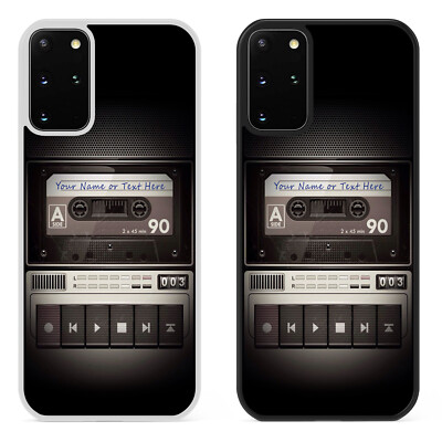 Personalisierte Handy-Hülle Name Retro Tonbandgerät für Samsung Galaxy Geschenk