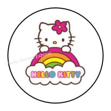 30 KITTY ENVELOPE SEALS LABELS STICKERS PARTY FAVORS 1.5"