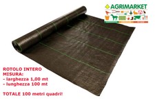 Telo tessuto PACCIAMATURA antialga antiradice erbacce rotolo 1x100 metri  100 mq