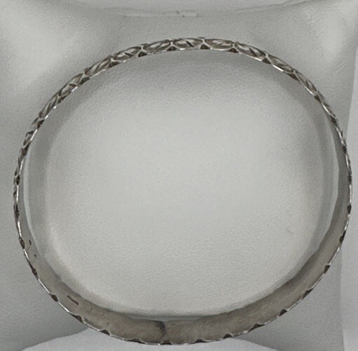 Sterling Silver Round Flower Scroll Hawaiian Bang… - image 3