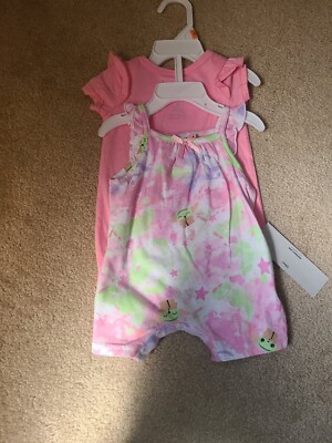 Baby Yoda Infant Girl's Romper Set (2) one piece outfits Size months