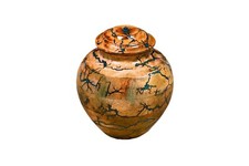 Wooden Urn Box Cremation Urns Keepsafe Memorial Ashes Box Urn Box Blue Resin