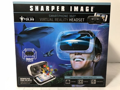 Sharper Image Smartphone 360 Degree Virtual Reality Headset White Brand New