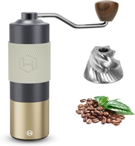 Compact Espresso Grinder with Stainless Steel Burr - Ideal for Home and Travel