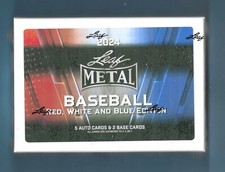 2024 Leaf Metal Baseball Red/White/Blue Edition (5 Autos) ALL CARDS ARE #1/1-1/3