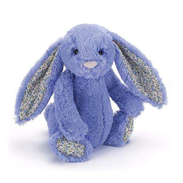 Jellycat Blossom Bashful Bunny Rabbit Bluebell Blue Medium Soft