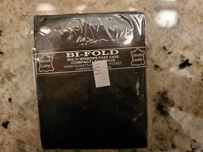 Men's Genuine Leather Bifold Wallet!  New in Pkg! Very Dark Brown.   