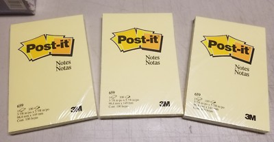 Posty Notes Ebay Post-it Notes Yellow 4 x 6-Inches Unlined 100 sheet Pack Lot of 3 New ...