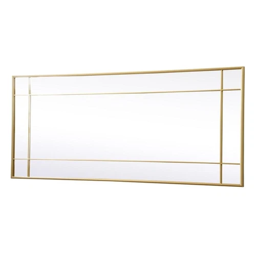 Elegant Decor Viola 30x70" Metal & MDF Panel Full Length Mirror in Brass - Picture 5 of 9
