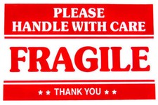 2x3 Fragile Sticker Handle With Care Quality Stickers Thank you New Stock 2021