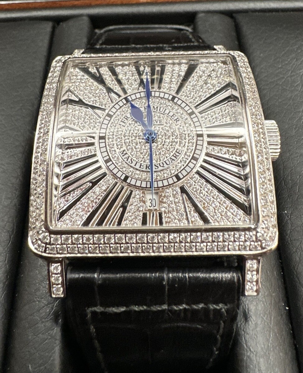 Franck Muller Men's Master Square Diamond Gold Watch 6000 H SC DT